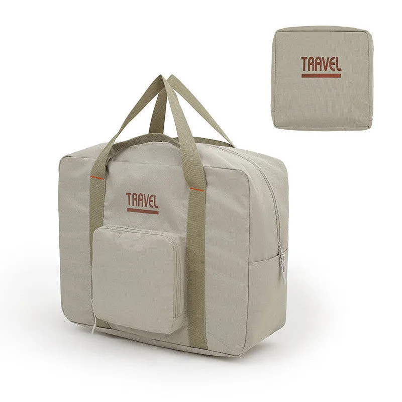 Cube-shaped travel storage bag in 300D Oxford cloth available in black, grey, khaki, pink