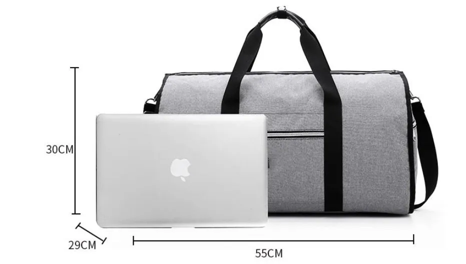 A medium-sized cylindrical travel bag in Oxford cloth, shown in black, featuring a zipper opening.