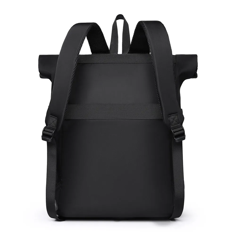 New simple casual wearproof durable backpack computer bag in solid colour with Oxford cloth exterior