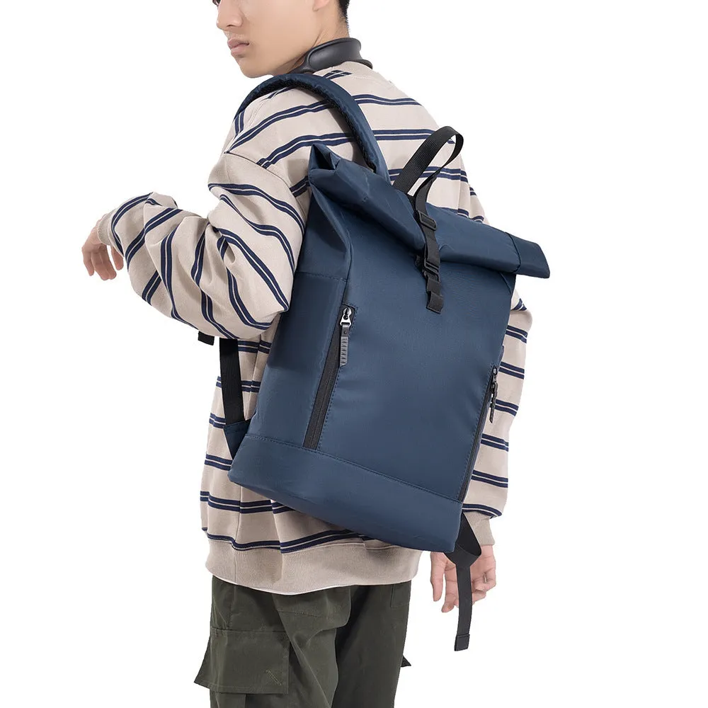 New simple casual wearproof durable backpack computer bag in solid colour with Oxford cloth exterior