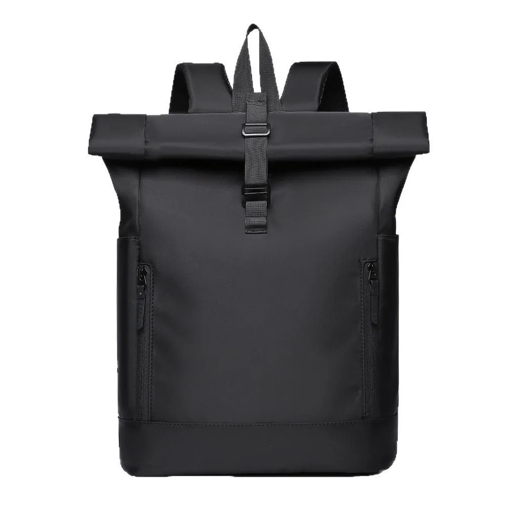 New simple casual wearproof durable backpack computer bag in solid colour with Oxford cloth exterior