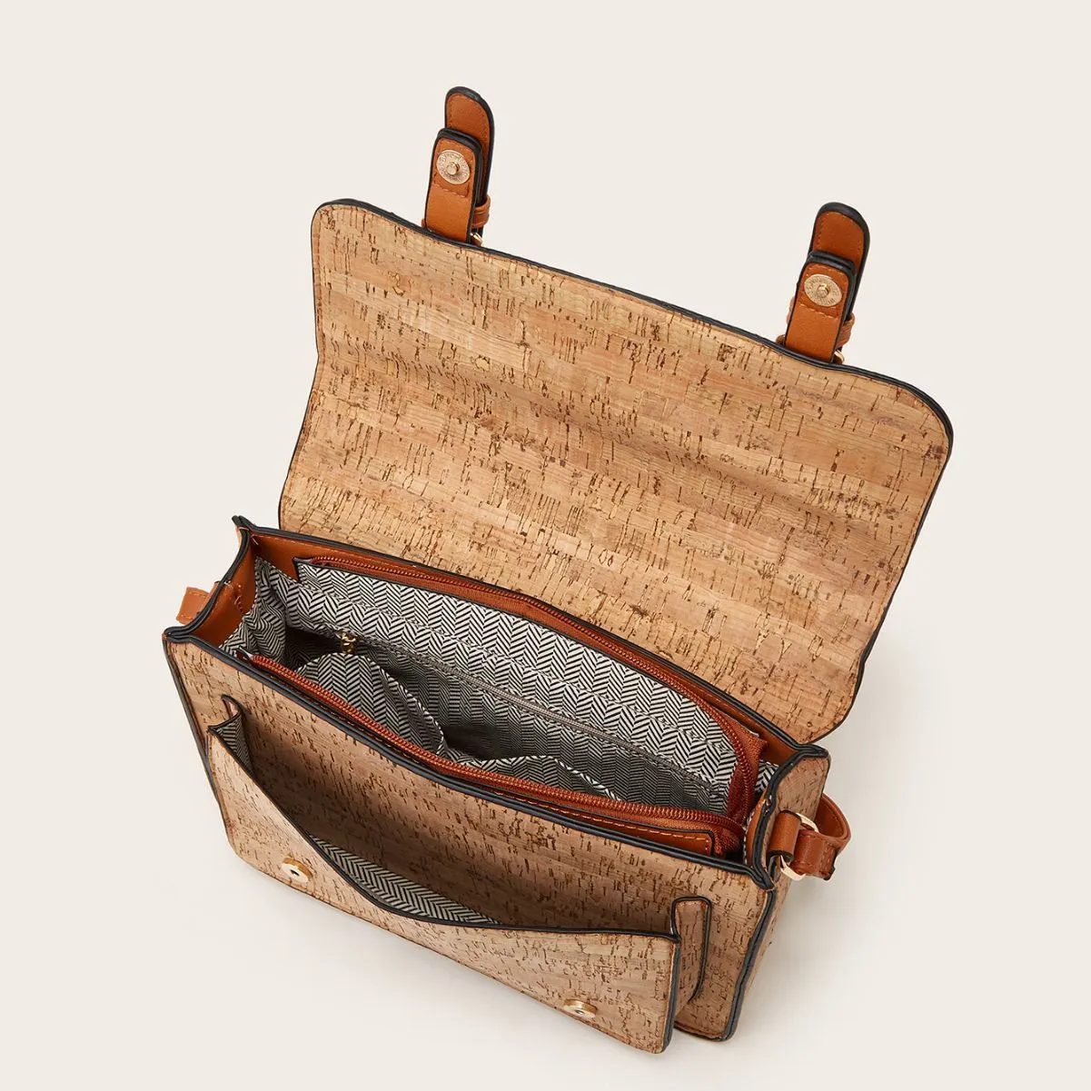 Women's printed crossbody bag in large capacity design with one shoulder strap