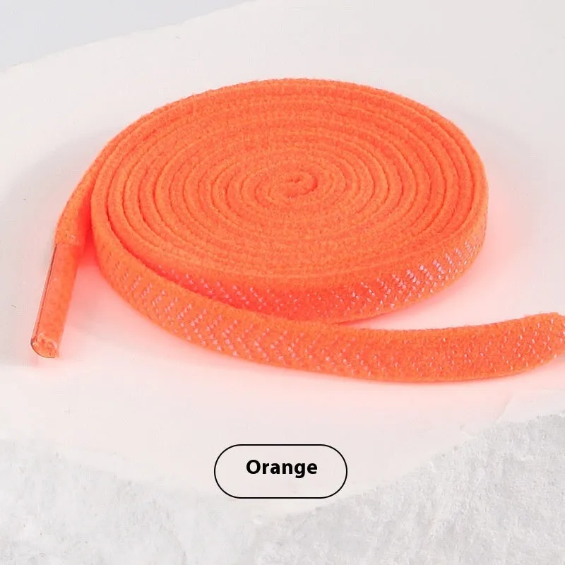 Elastic arrow pattern flat shoelace in multiple colours with 0.6cm width and length options