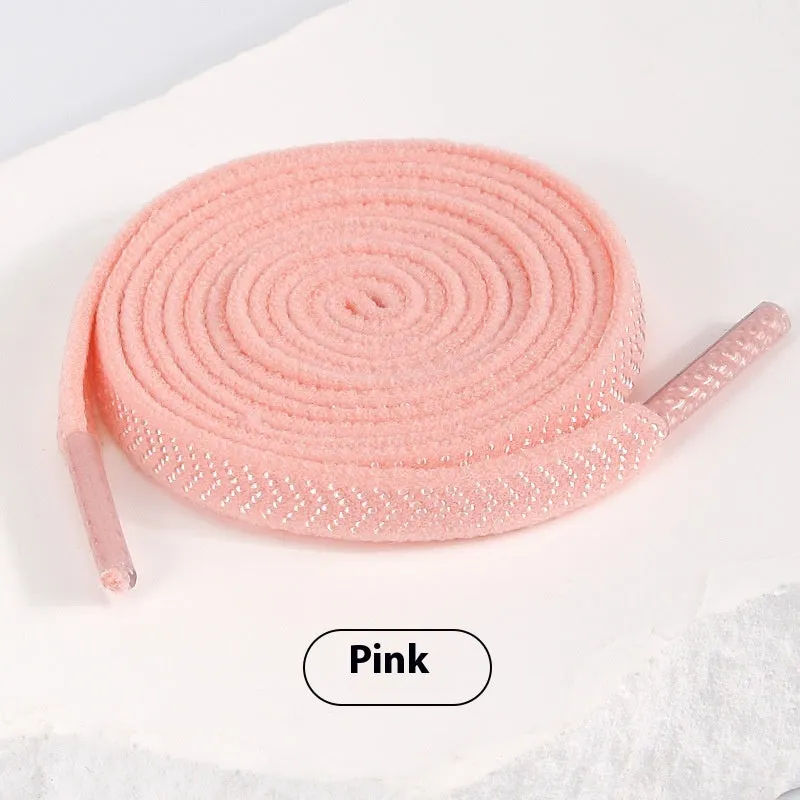 Elastic arrow pattern flat shoelace in multiple colours with 0.6cm width and length options