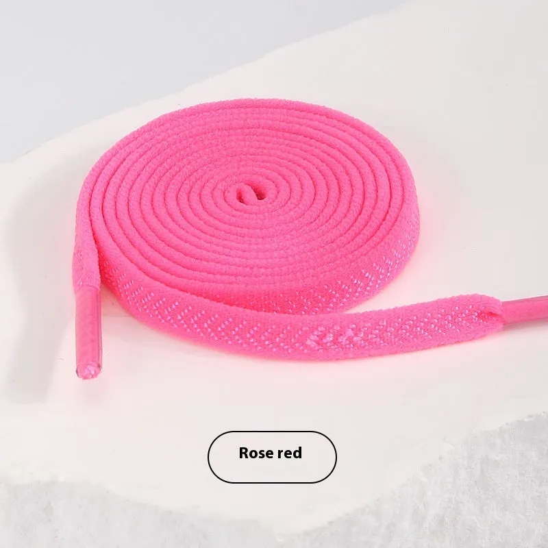 Elastic arrow pattern flat shoelace in multiple colours with 0.6cm width and length options