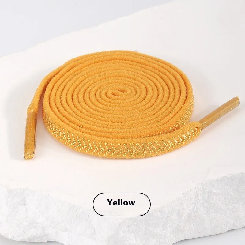 Elastic arrow pattern flat shoelace in multiple colours with 0.6cm width and length options