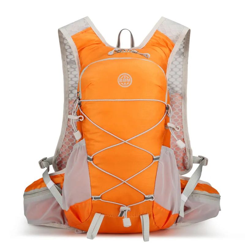 20L lightweight outdoor cycling hiking backpack in blue with multiple compartments and breathable back panel
