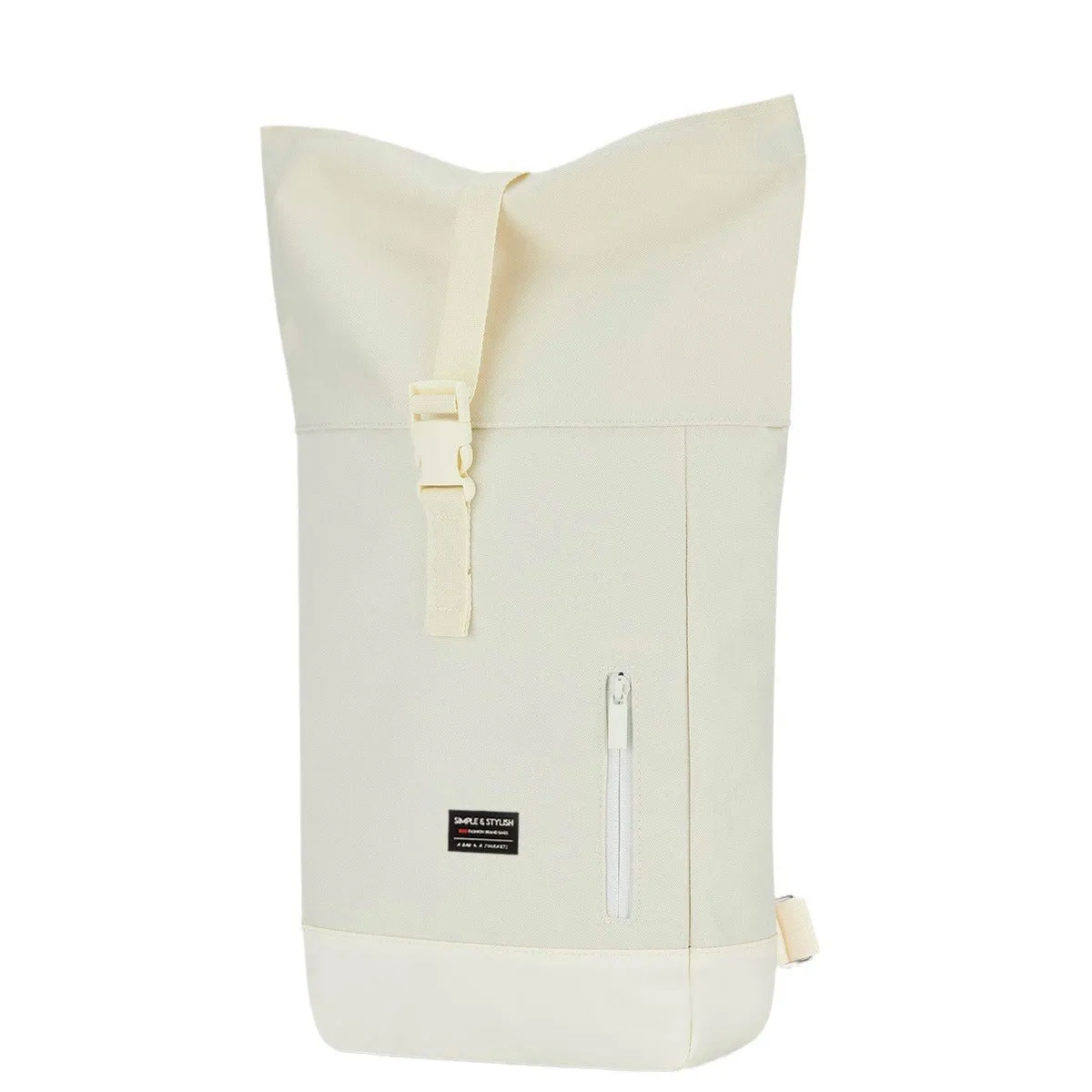 Women's expandable Oxford cloth backpack in black, roll size 50x35x12 cm