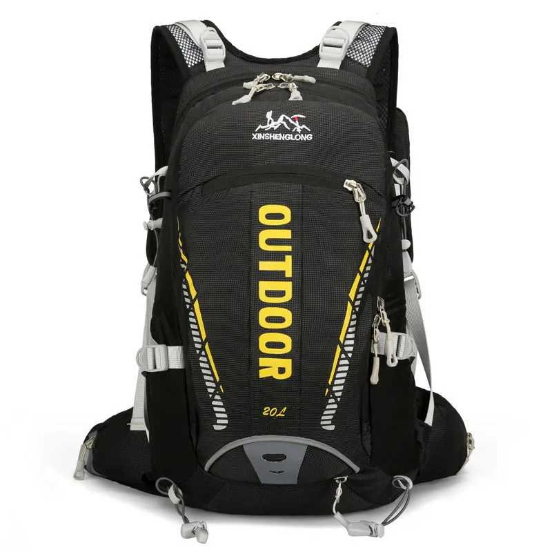 Multi-colour outdoor hiking bag with suspended support system for cycling and travel