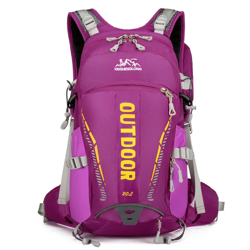 Multi-colour outdoor hiking bag with suspended support system for cycling and travel