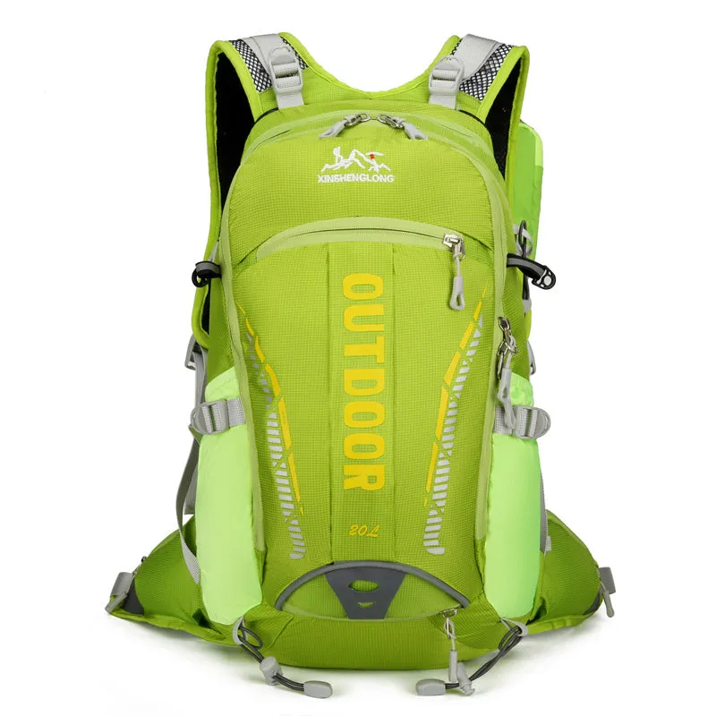 Multi-colour outdoor hiking bag with suspended support system for cycling and travel