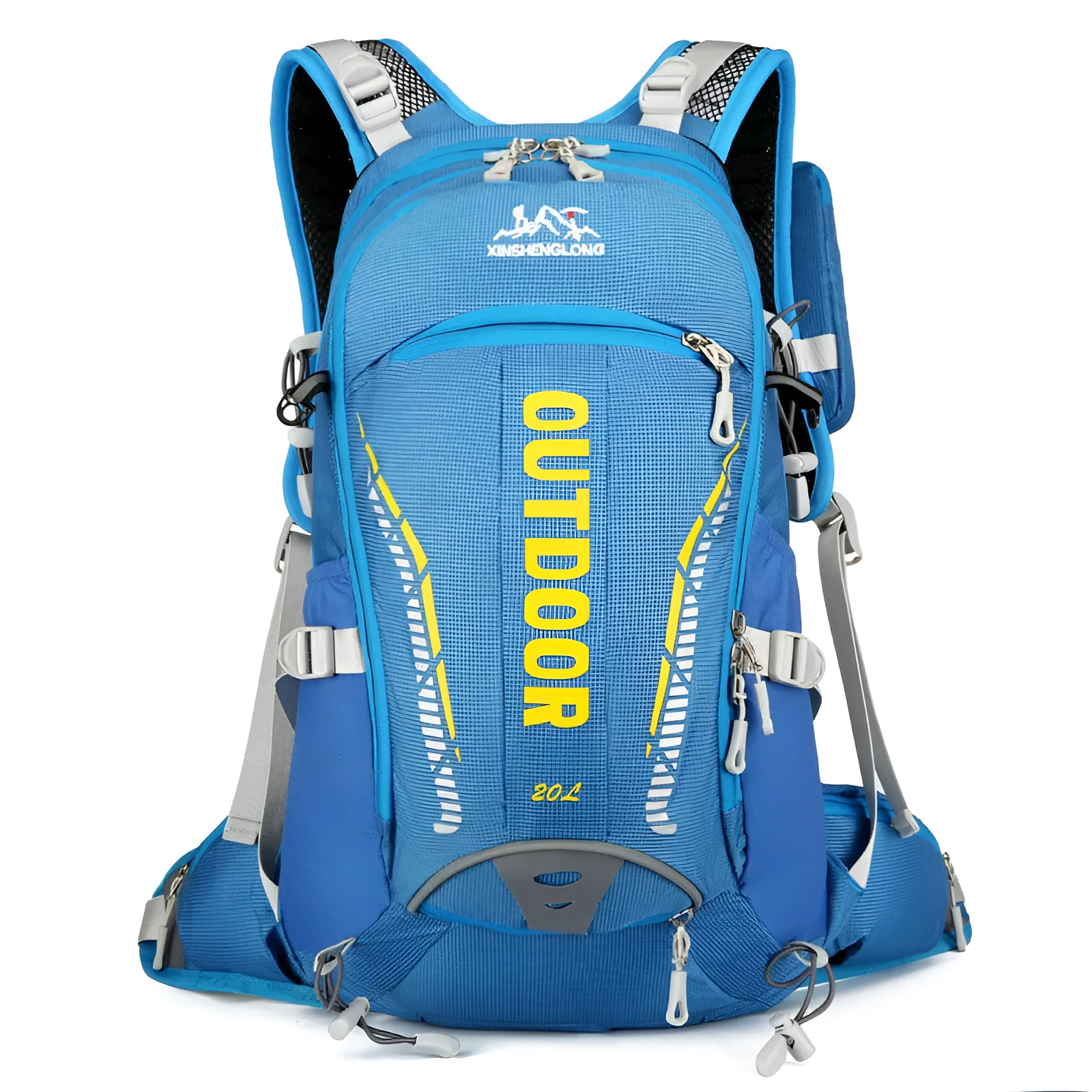 Multi-colour outdoor hiking bag with suspended support system for cycling and travel