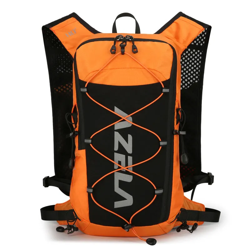 Lightweight hiking backpack for women, small off-road running backpack in black, front view