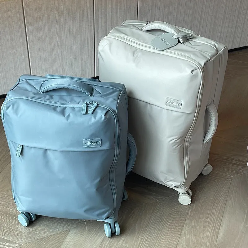 Tea brown waterproof Oxford cloth suitcase with universal wheels in 20-inch size