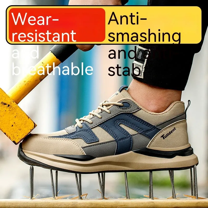 Black low cut steel toe cap cowhide leather safety shoes with anti-smashing and anti-piercing protection