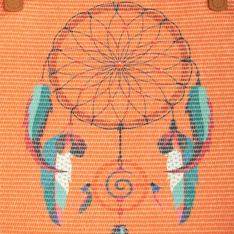 Bohemian ethnic print canvas shoulder bag with large capacity 50cm by 30cm in polyester cotton