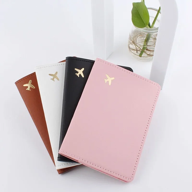PU leather travel document case with multiple card pockets and coin holder in black colour