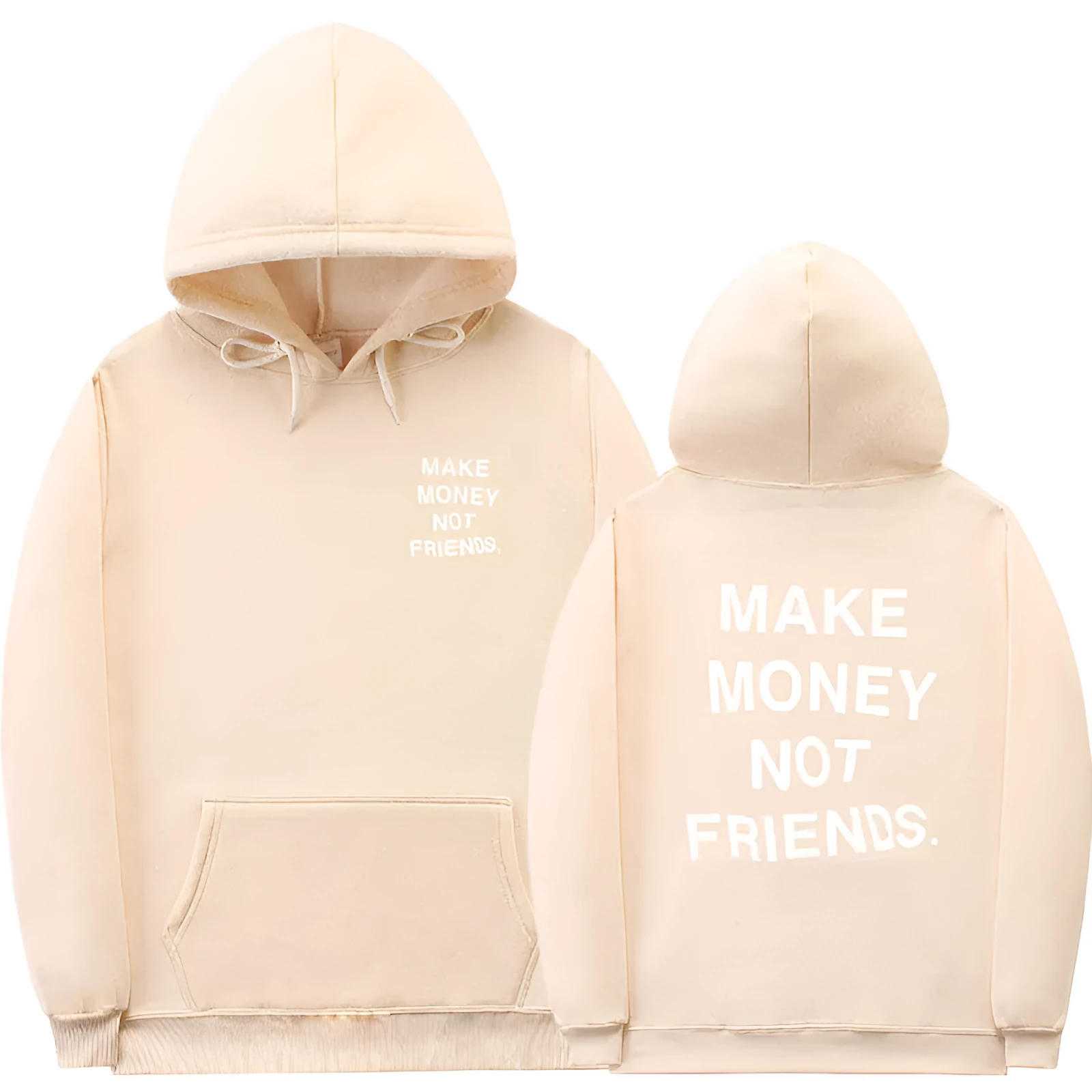 Letter printed fleece hoodie for men and women, long sleeve cotton, multiple colour options, Asian sizes S to XXL