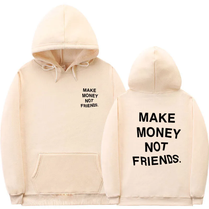 Letter printed fleece hoodie for men and women, long sleeve cotton, multiple colour options, Asian sizes S to XXL