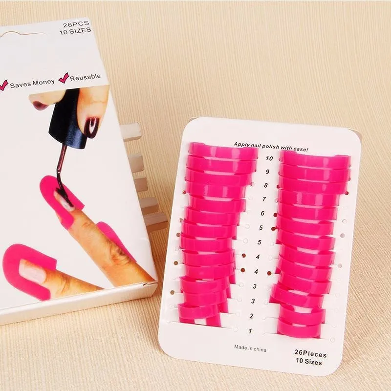 Genuine nail art model clip in photo colour measuring 15 cm by 8.7 cm for polish overflow prevention