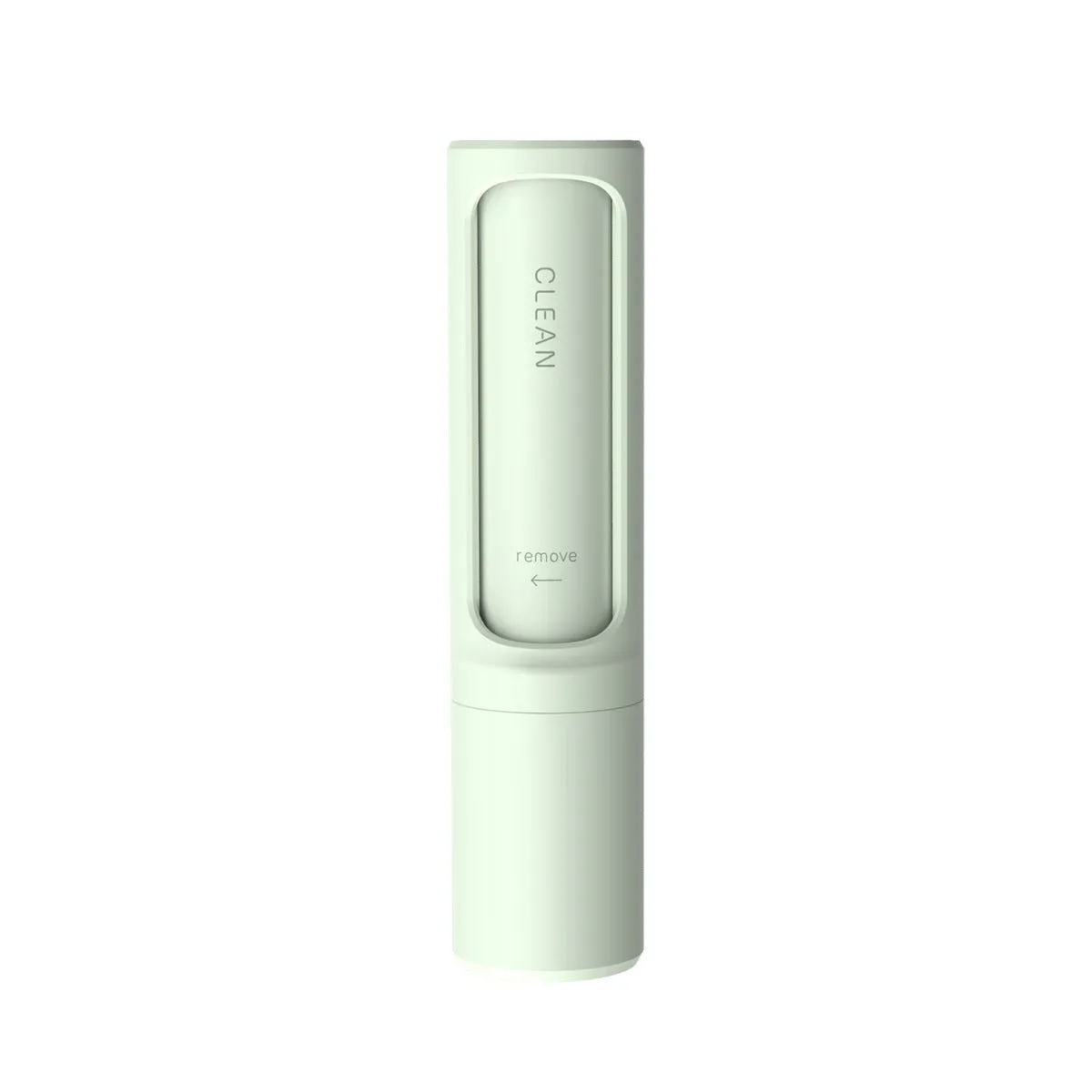 Rotating cylinder electrostatic pet hair removal brush in light pink with ABS body on a white background