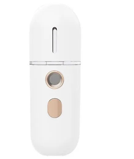 Ultrasonic facial cleanser peeling machine in hand, stainless steel shovel head, black and white model, 169x42mm