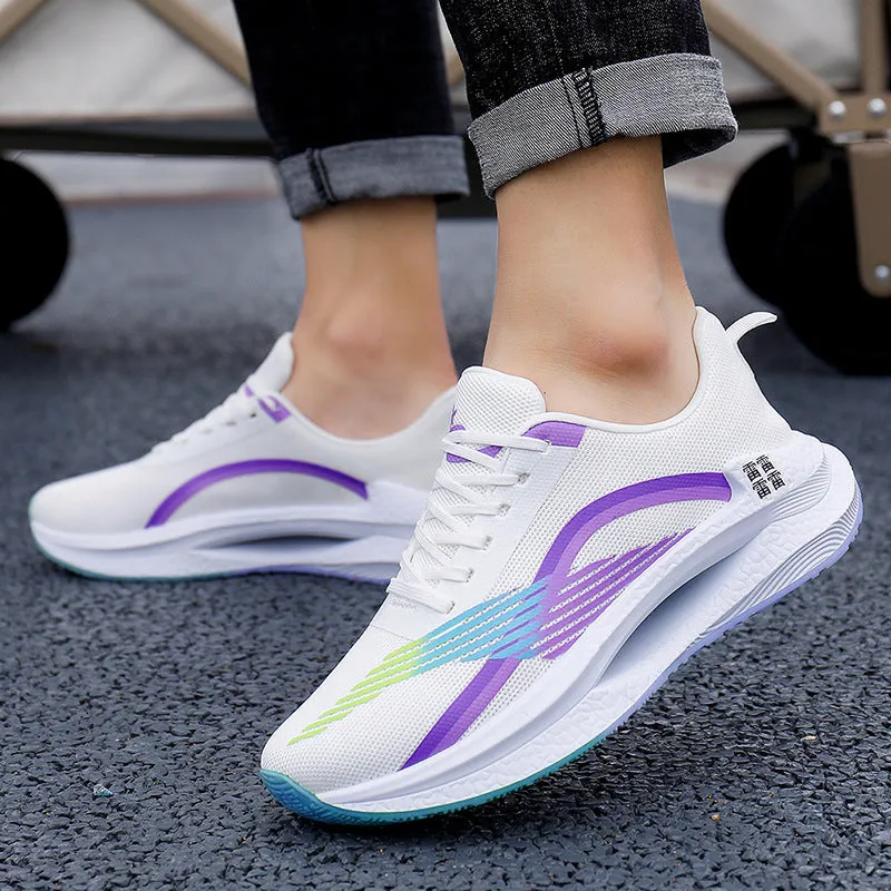 Flyknit low top wedge heel sneakers for men in solid colour