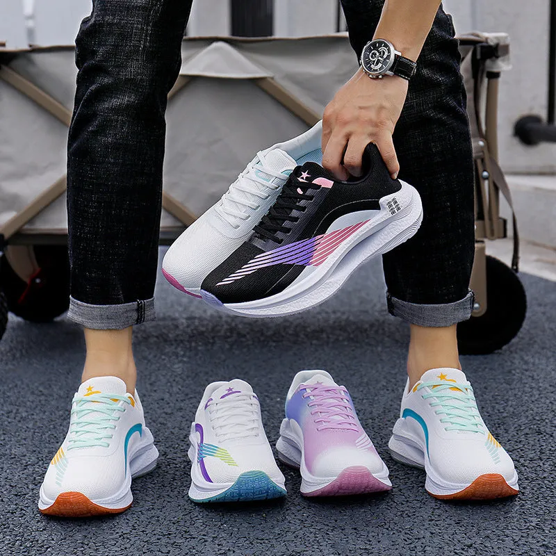 Flyknit low top wedge heel sneakers for men in solid colour
