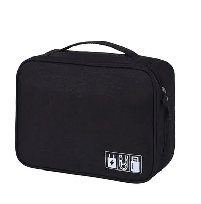 Portable waterproof mobile phone digital bag in blue, 24.5x18x10cm, made of polyester for travel