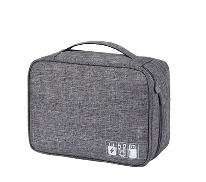 Portable waterproof mobile phone digital bag in blue, 24.5x18x10cm, made of polyester for travel