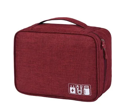 Portable waterproof mobile phone digital bag in blue, 24.5x18x10cm, made of polyester for travel