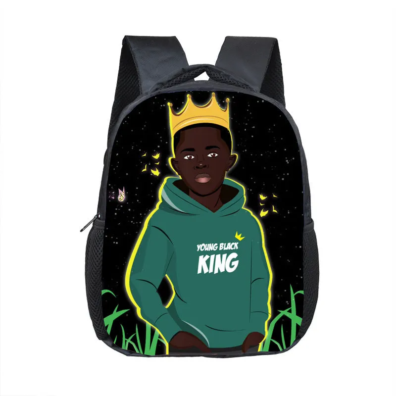 Children cartoon school bag with colourful design, waterproof polyester shell, and double straps