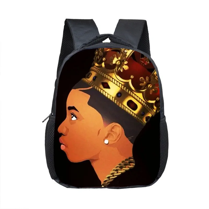 Children cartoon school bag with colourful design, waterproof polyester shell, and double straps