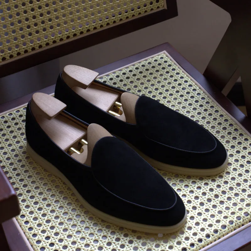 British handmade men's leather loafers in various colours with TPR sole