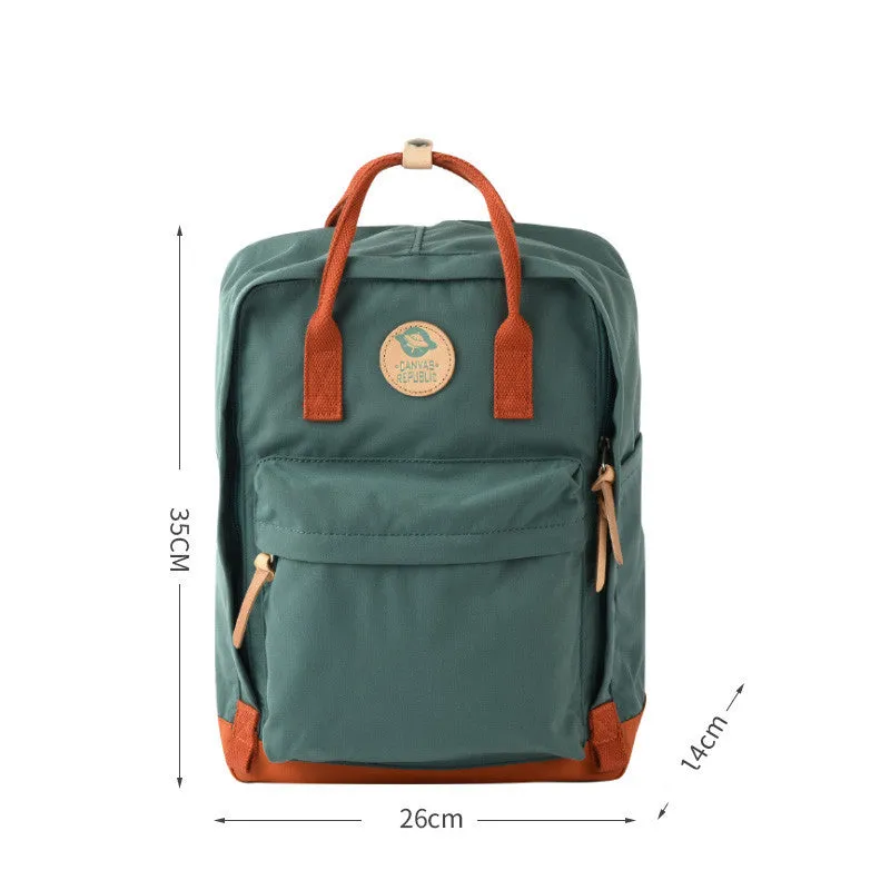 Polyester backpack with water repellent finish, zipper closure, and computer pocket, available in hit colours