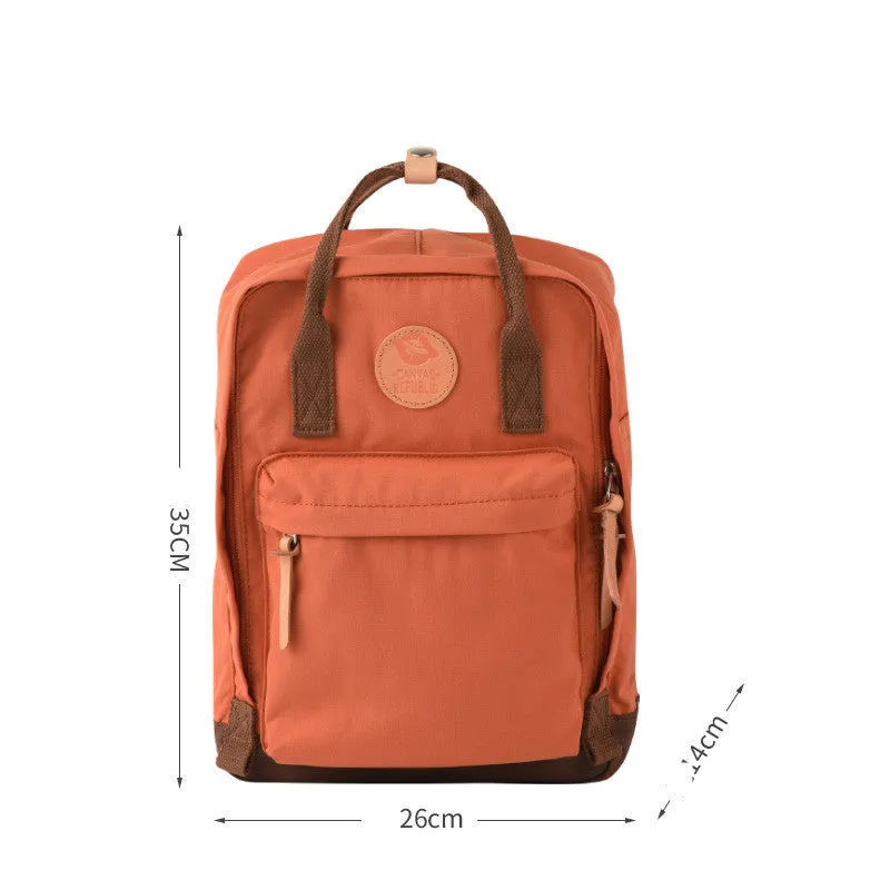 Polyester backpack with water repellent finish, zipper closure, and computer pocket, available in hit colours