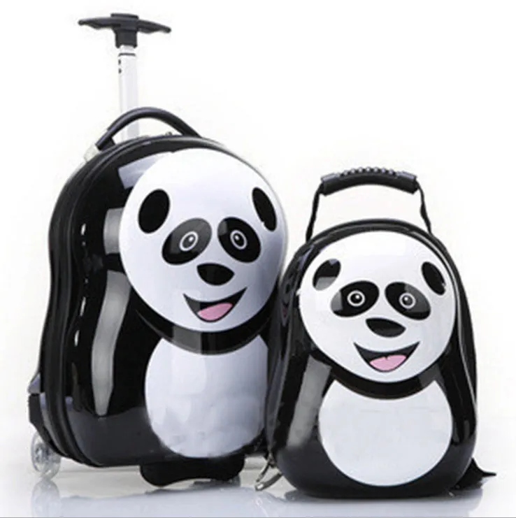 Hard PC trolley school bag with wheels, polyester lining, 30x42x22cm, A4 capacity, in Dinosaur style