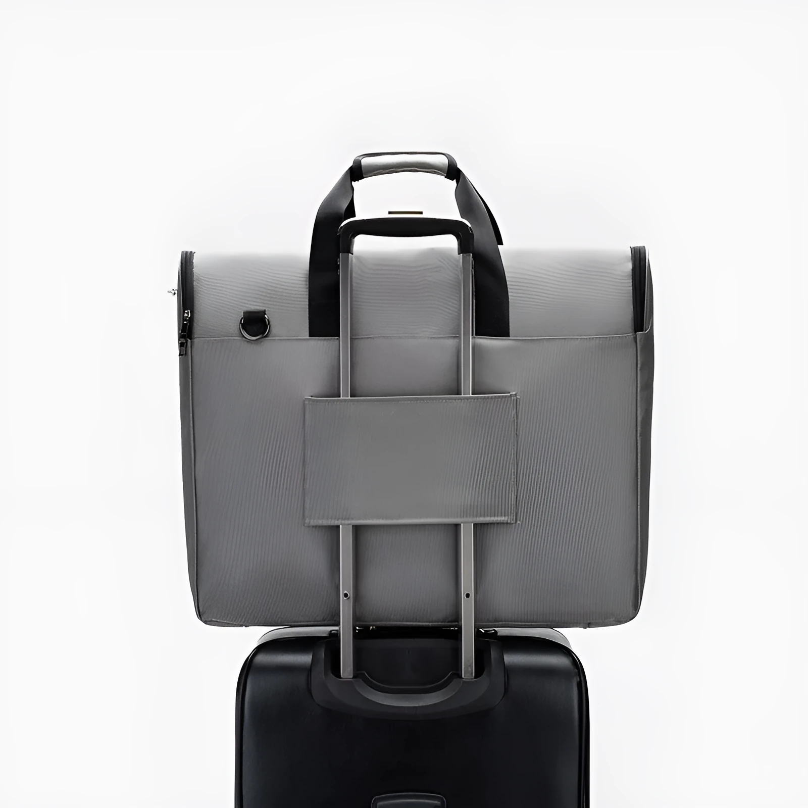 Large capacity portable travel bag for men in light gray, waterproof Oxford cloth, handheld design