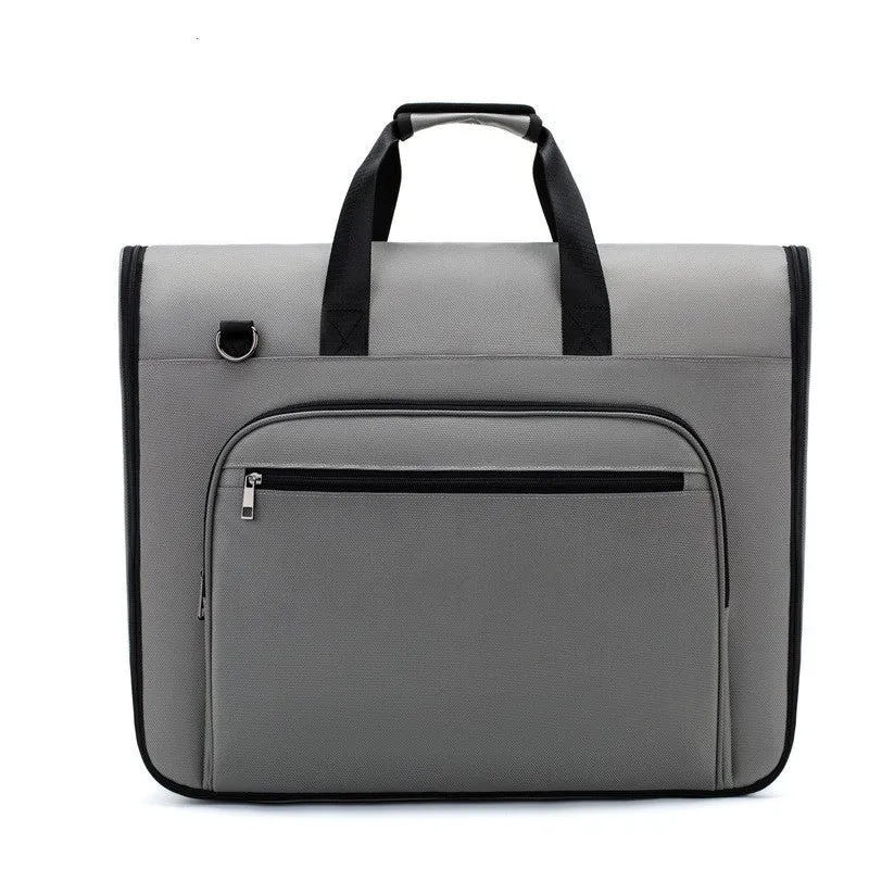 Large capacity portable travel bag for men in light gray, waterproof Oxford cloth, handheld design