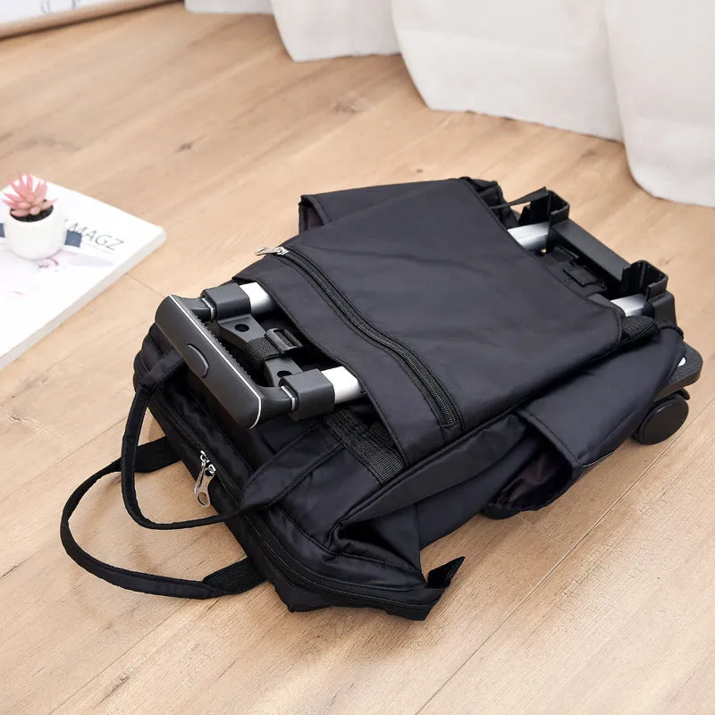 Folding waterproof travel bag in Oxford cloth, Medium size, Army Green colour, with soft handles and shoulder strap connectors