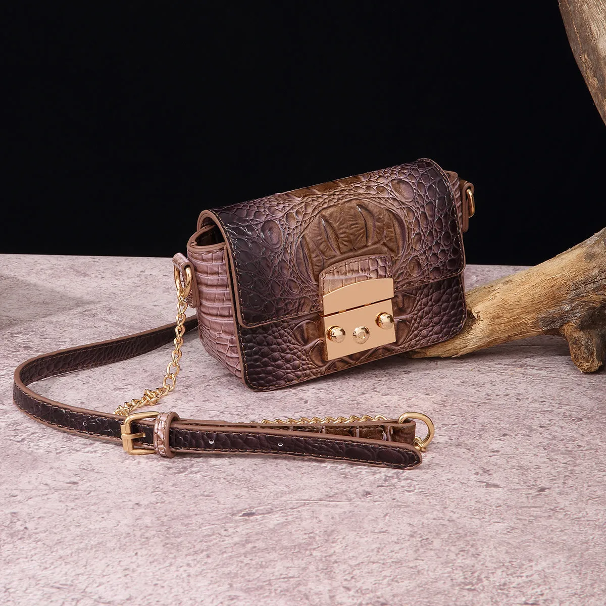 Retro crossbody one shoulder bag for women in multiple colours, PU leather material