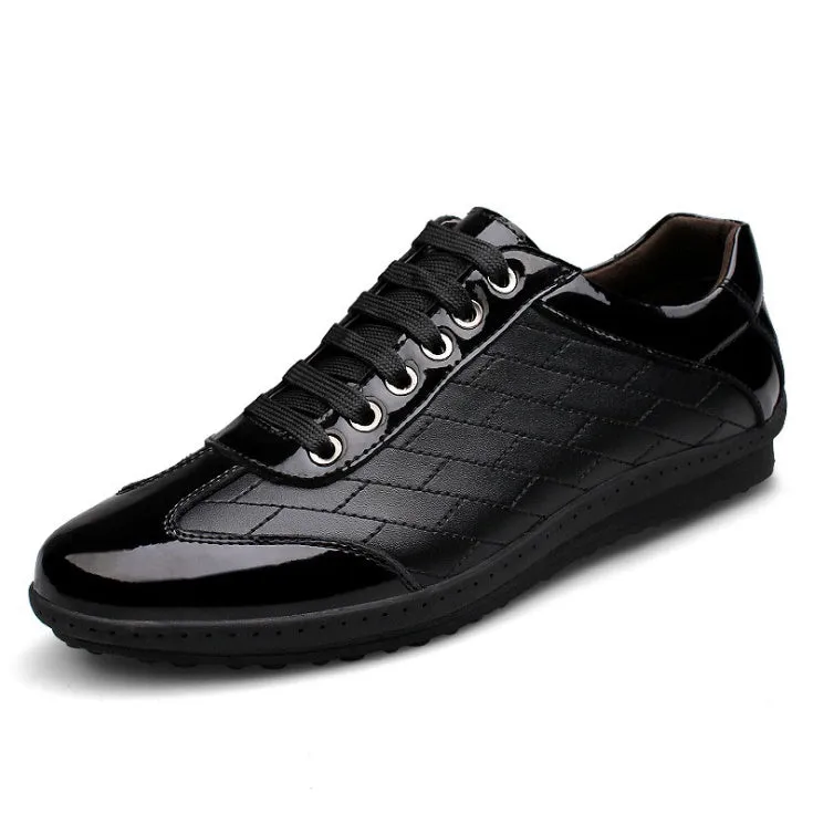 Men's genuine leather oxford shoes in black, handmade, view from side