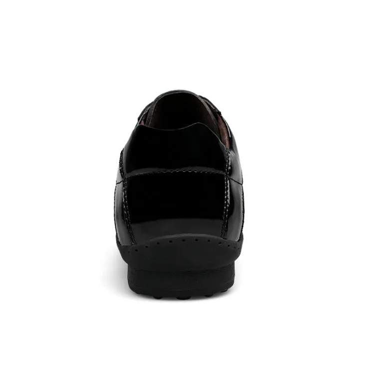 Men's genuine leather oxford shoes in black, handmade, view from side