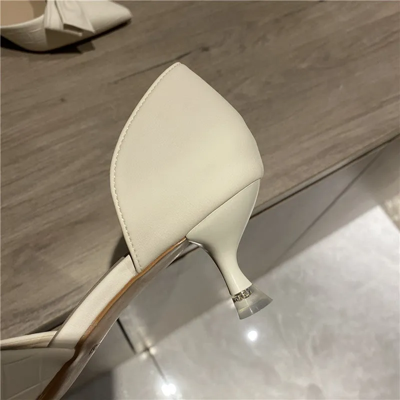 White French small heel women's wedding shoes with PU upper and rubber sole, white colour
