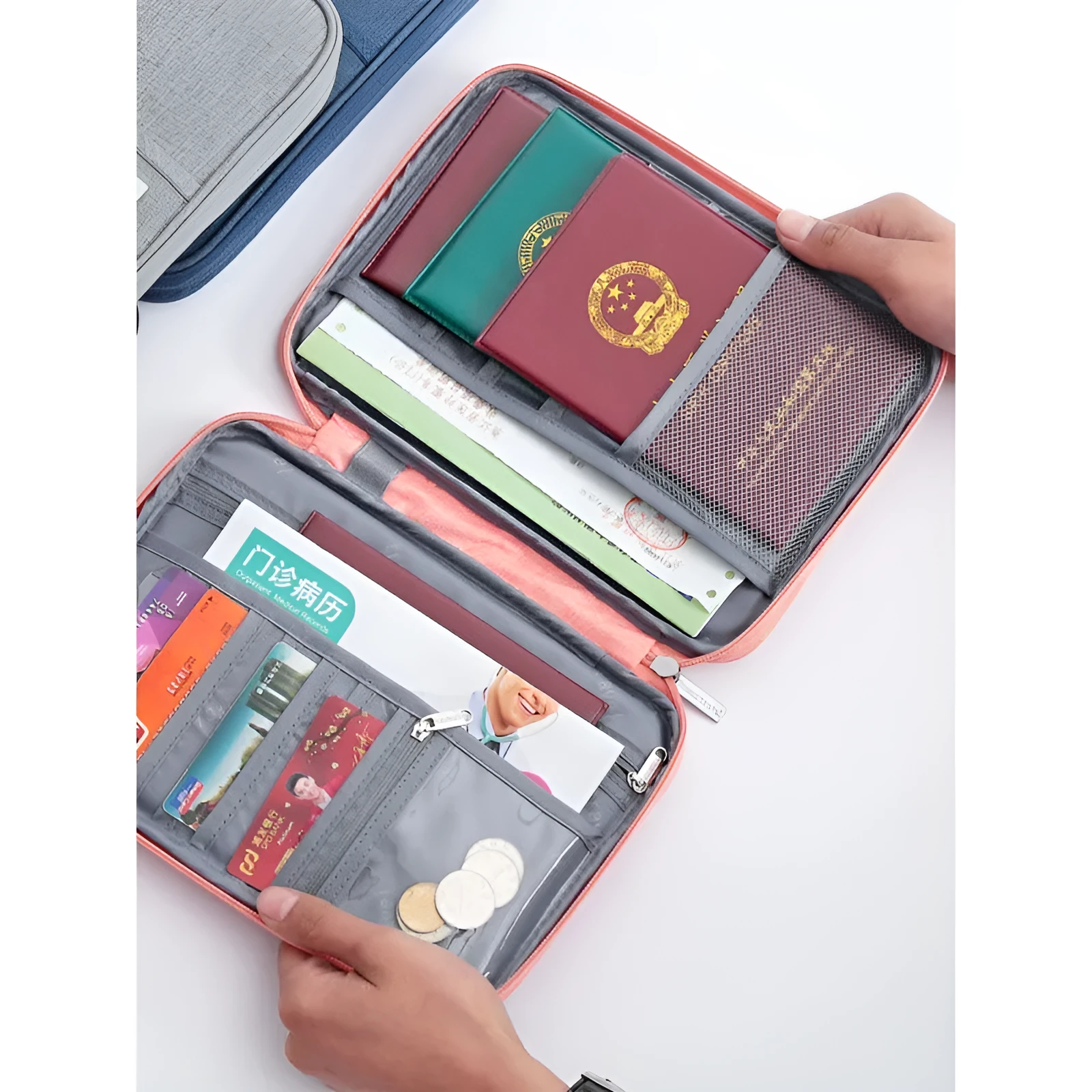 Waterproof cationic fabric passport cover in multiple sizes and colours