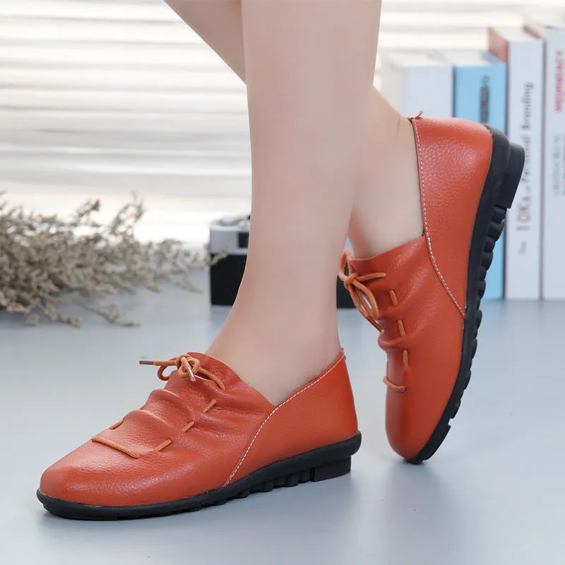 Women soft sole leisure shoes in white with non-slip tendon sole, available in sizes 35 to 41