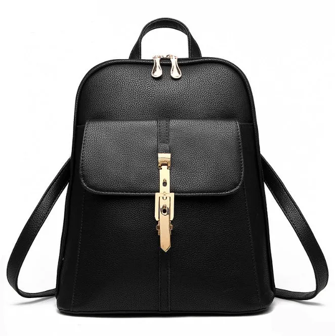 New Summer Fashion lady bag simple fashion backpack in multiple colours including Black, Hot Pink, Sky Blue, and White