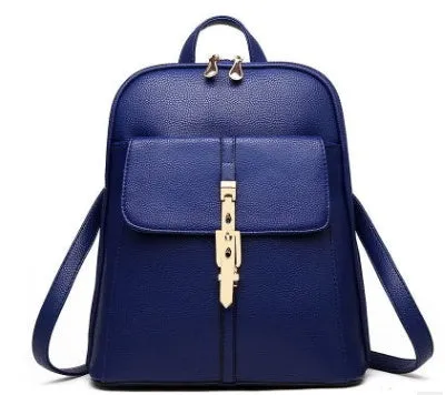 New Summer Fashion lady bag simple fashion backpack in multiple colours including Black, Hot Pink, Sky Blue, and White