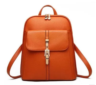 New Summer Fashion lady bag simple fashion backpack in multiple colours including Black, Hot Pink, Sky Blue, and White