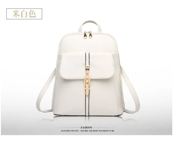 New Summer Fashion lady bag simple fashion backpack in multiple colours including Black, Hot Pink, Sky Blue, and White
